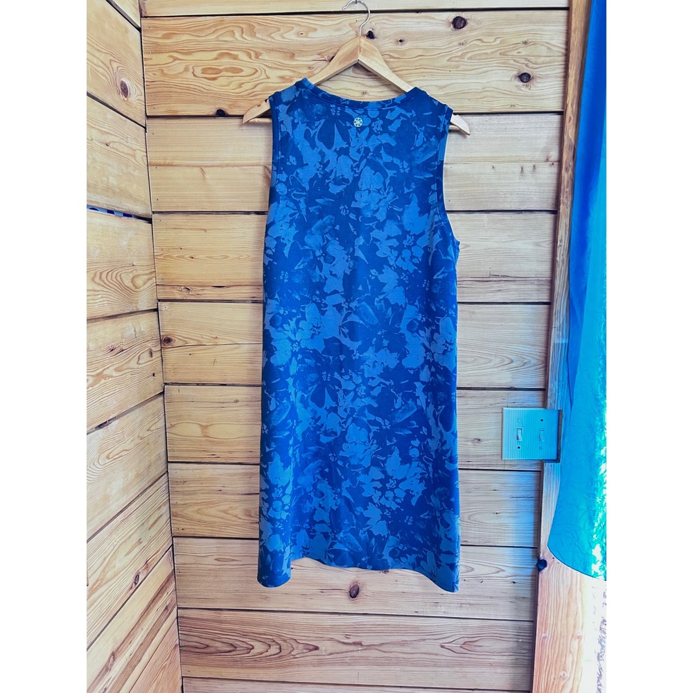Gaiam Blue Floral Sleeveless Shift Dress Womens XL Athletic Casual Yoga Dress - Picture 5 of 5